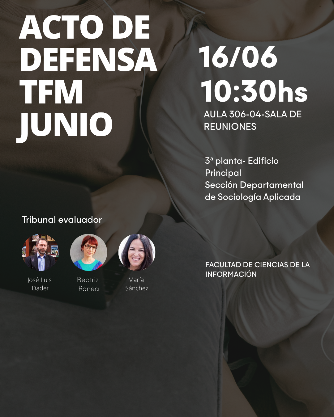 Acto de defensa de TFM – Convocatoria de junio